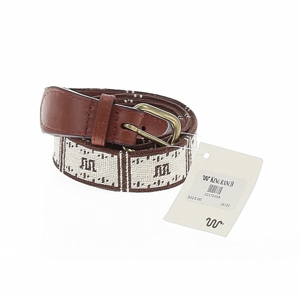 NWT Smathers & Branson Belt Size 38 King Ranch Western Logo $225